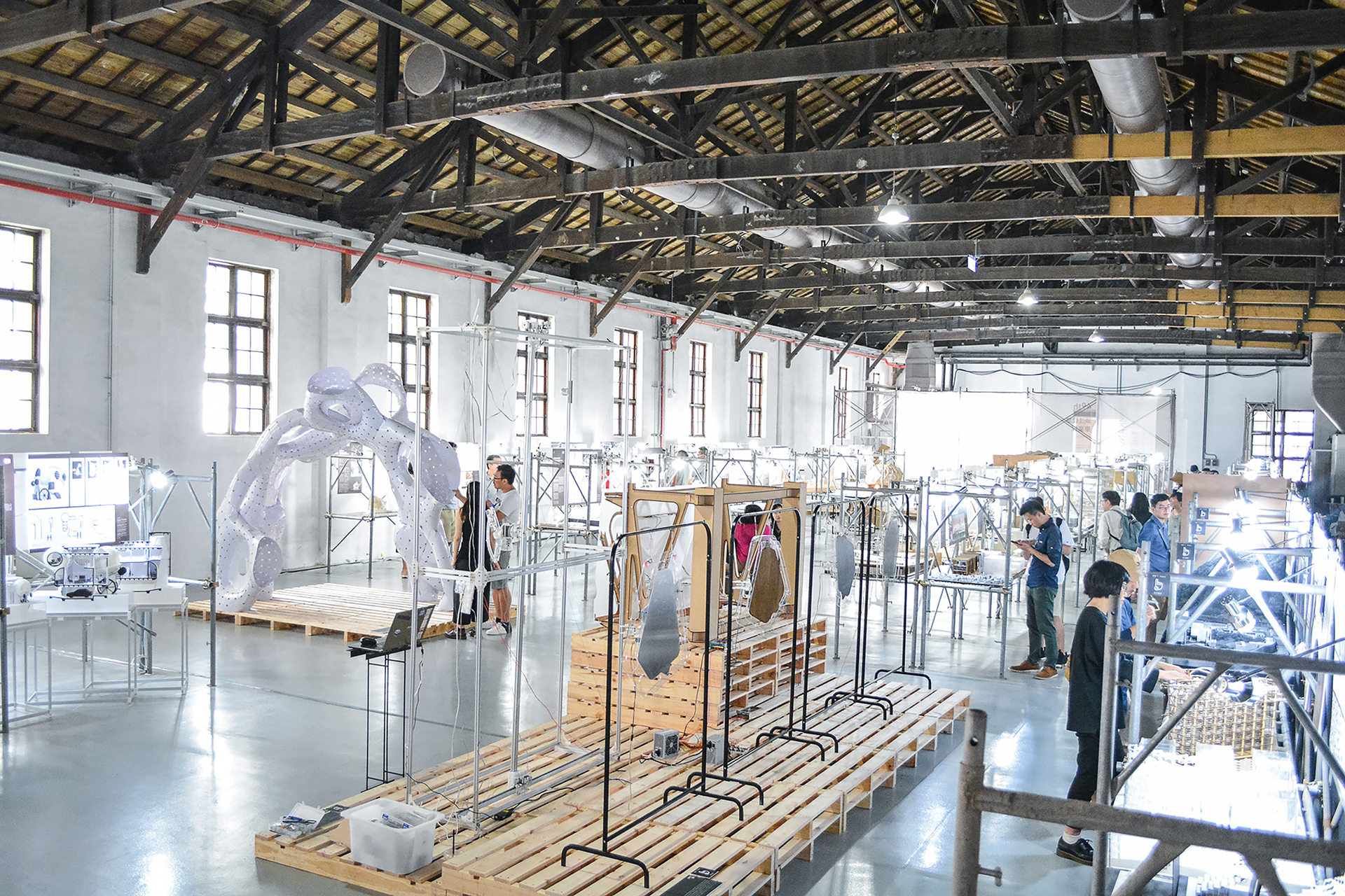 bending-active structural pavilion exhibition